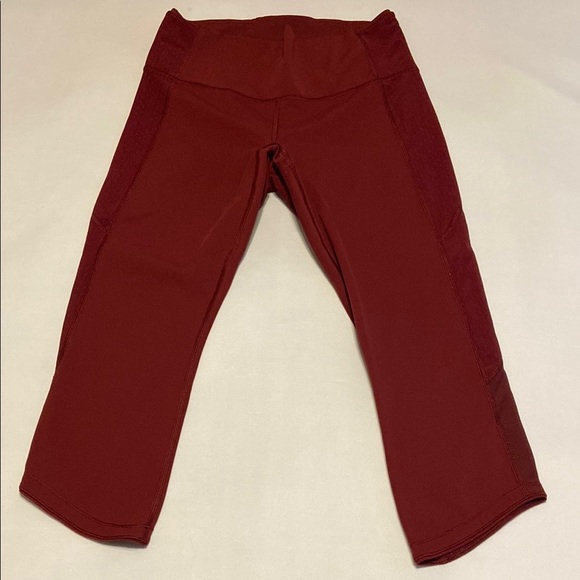 Lululemon Crop 22” Leggings Pace Rival 3 Way pockets Draw Cord Size 10 - Picture 1 of 11